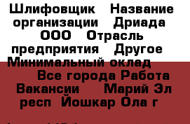 Шлифовщик › Название организации ­ Дриада, ООО › Отрасль предприятия ­ Другое › Минимальный оклад ­ 18 000 - Все города Работа » Вакансии   . Марий Эл респ.,Йошкар-Ола г.